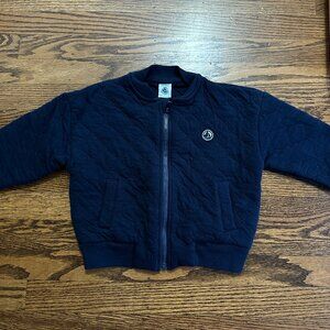 3T Petite Bateau Quilted Zip up Cardigan Jacket